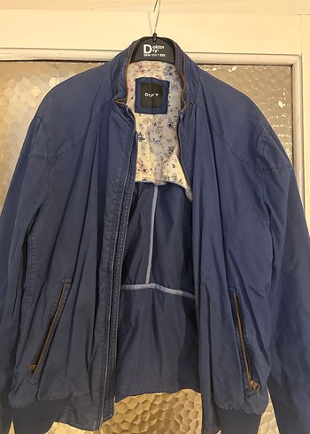 Mavi Erkek Denim Ceket Fermuarlı - Görsel 2