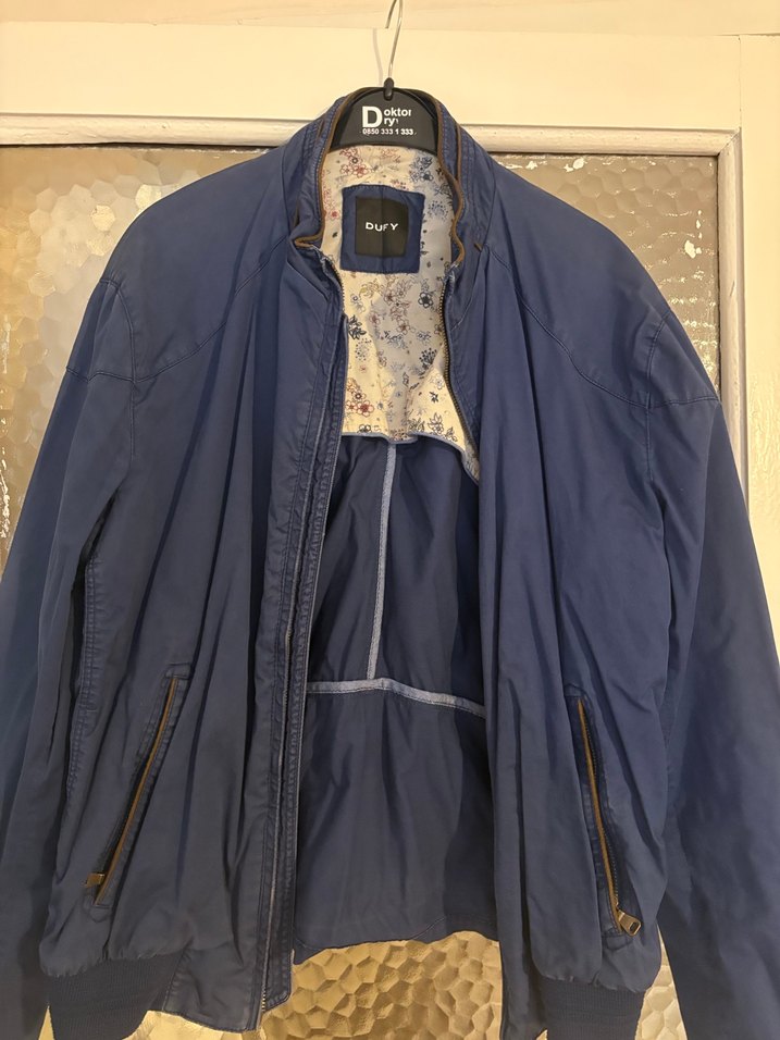 Mavi Erkek Denim Ceket Fermuarlı - Görsel 2