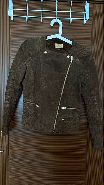 Mango pigskin deri ceket