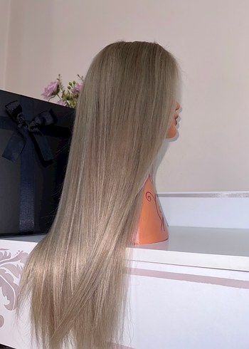 Diğer Platin blond gerçek saç peruk
