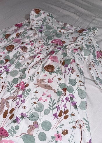 Çiçek Desenli Kız Elbisesi - Görsel 2