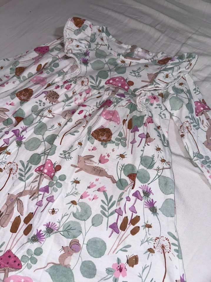 Çiçek Desenli Kız Elbisesi - Görsel 2