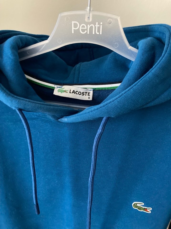 Lacoste Erkek Mavi Kapüşonlu Sweatshirt - Görsel 2
