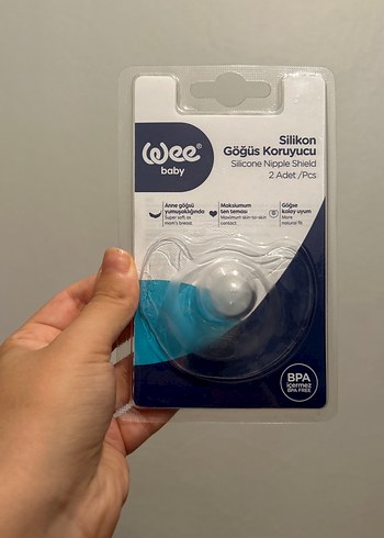 Wee Baby Silikon Göğüs Koruyucu 2'li Mavi - Görsel 3