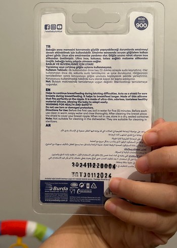 Wee Baby Silikon Göğüs Koruyucu 2'li Mavi - Görsel 2