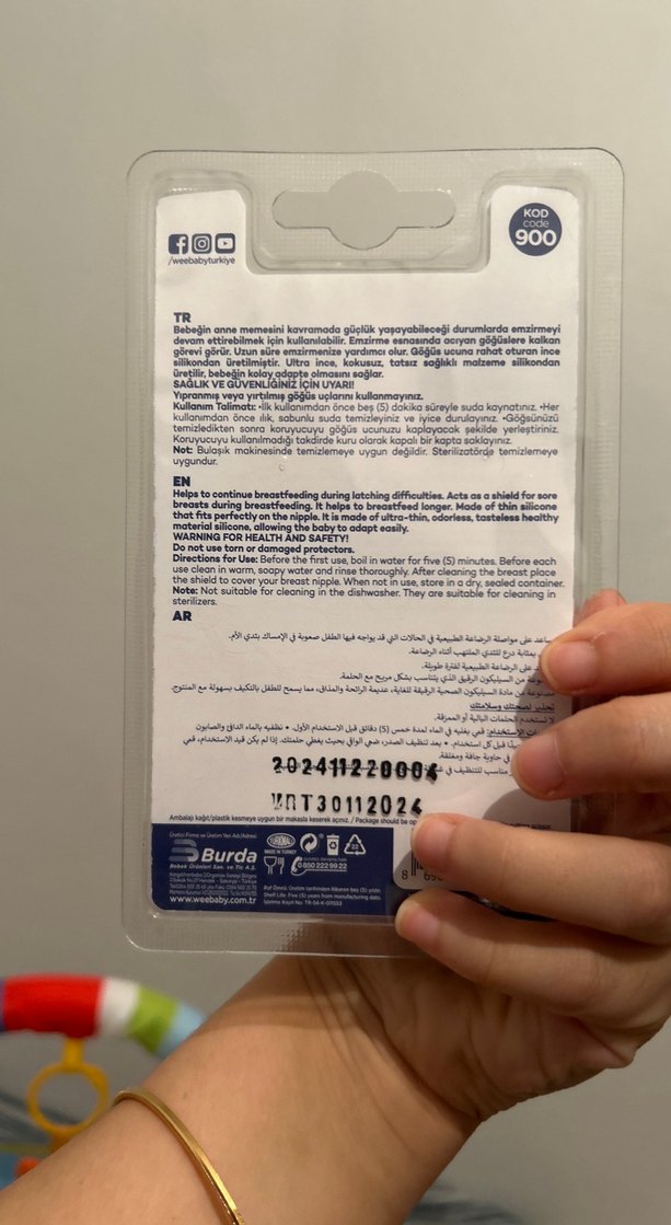 Wee Baby Silikon Göğüs Koruyucu 2'li Mavi - Görsel 2