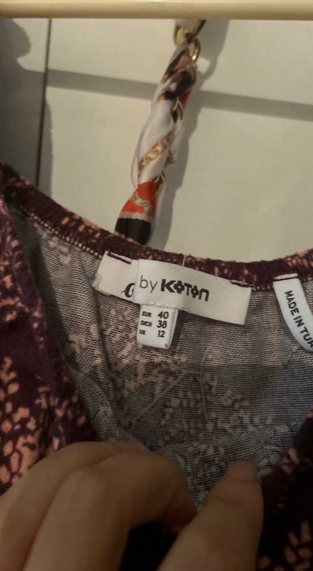 Bordo Bohem Salaş Mini Elbise - Görsel 3