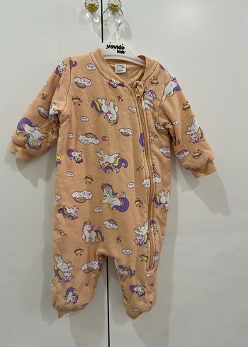 Unicorn Desenli somon Triko Bebek Tulum