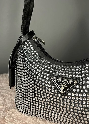 Parlak Payetli Prada Kadın Omuz Çantası - Görsel 2