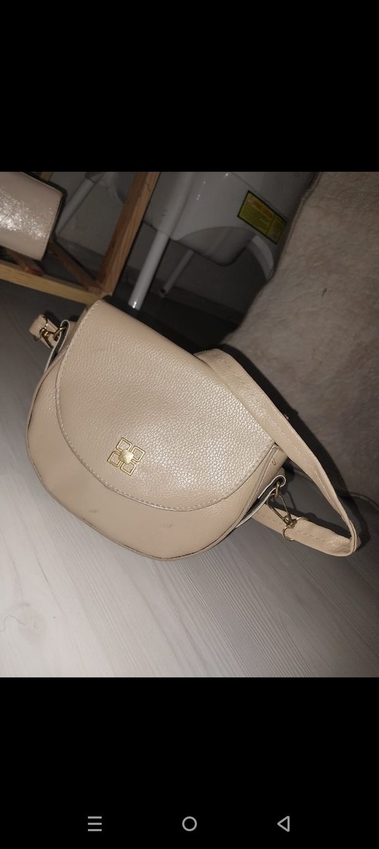 Bej Deri Tokalı Kadın Çanta - Görsel 3