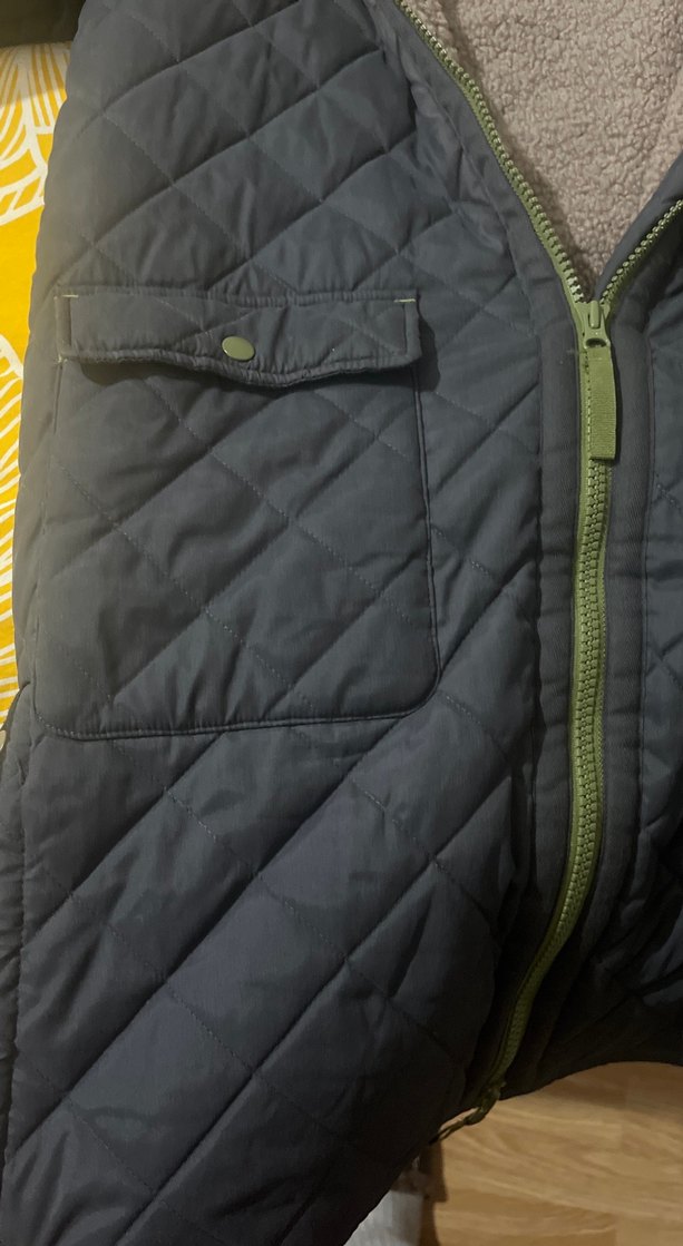 Lacivert kapüşonlu uzun mont - Görsel 4