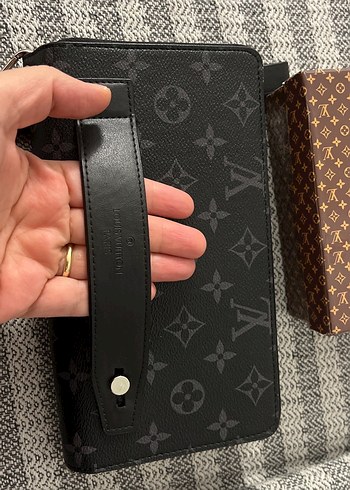 Siyah Deri Fermuarlı Clutch Cüzdan - Görsel 4