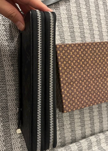 Siyah Deri Fermuarlı Clutch Cüzdan - Görsel 2