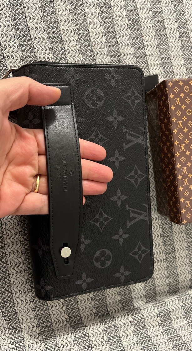 Siyah Deri Fermuarlı Clutch Cüzdan - Görsel 4