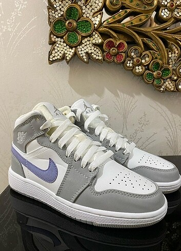 39 Beden beyaz Renk Nike Jordan 1 mid grey blue
