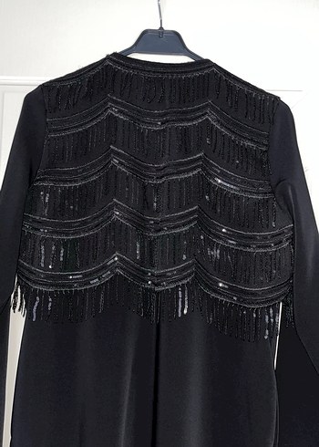 Siyah Abiye Ceket Nakışlı - Görsel 4