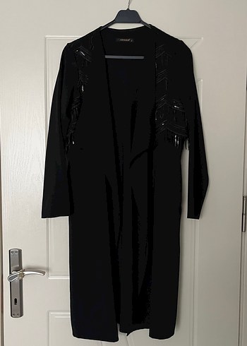 Siyah Abiye Ceket Nakışlı - Görsel 2