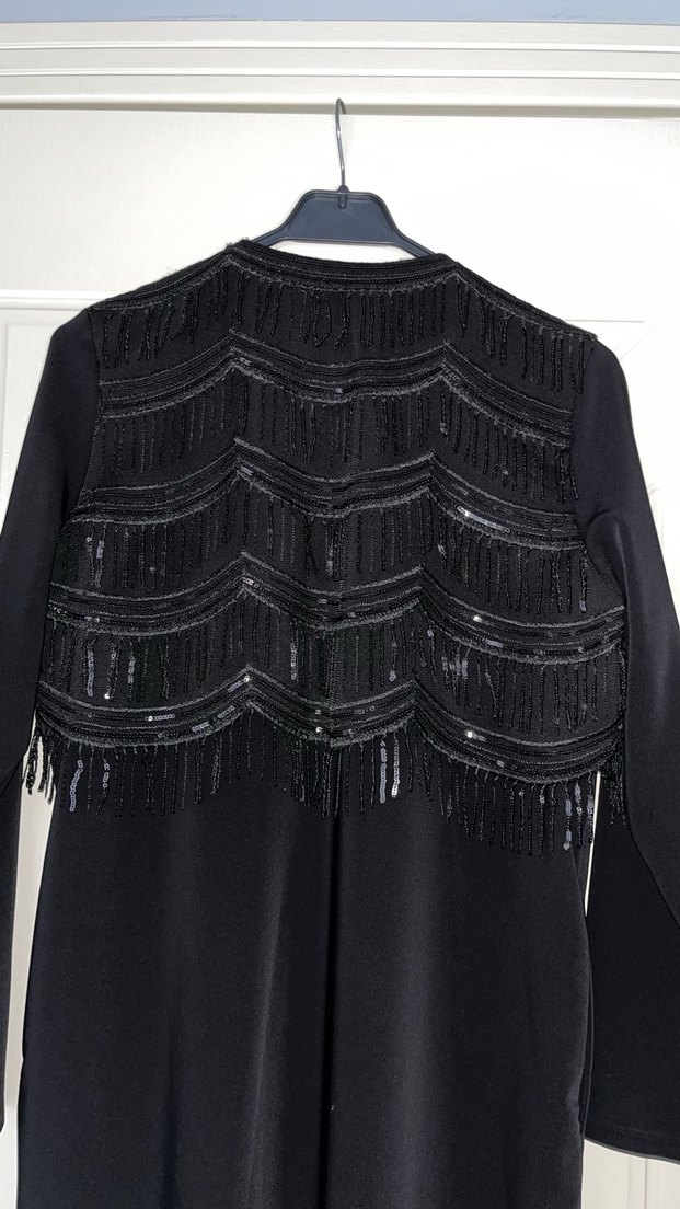 Siyah Abiye Ceket Nakışlı - Görsel 4