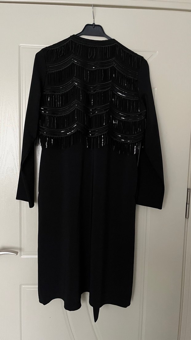 Siyah Abiye Ceket Nakışlı - Görsel 3