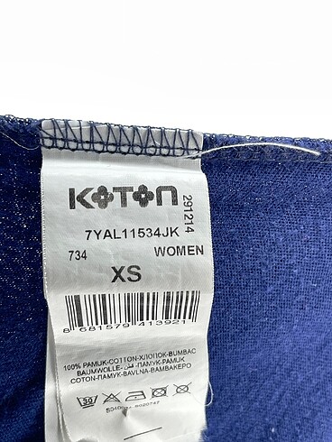xs Beden lacivert Renk Koton T-shirt %70 İndirimli.