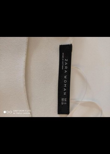 Zara Zara Krem Kısa Kollu Elbise