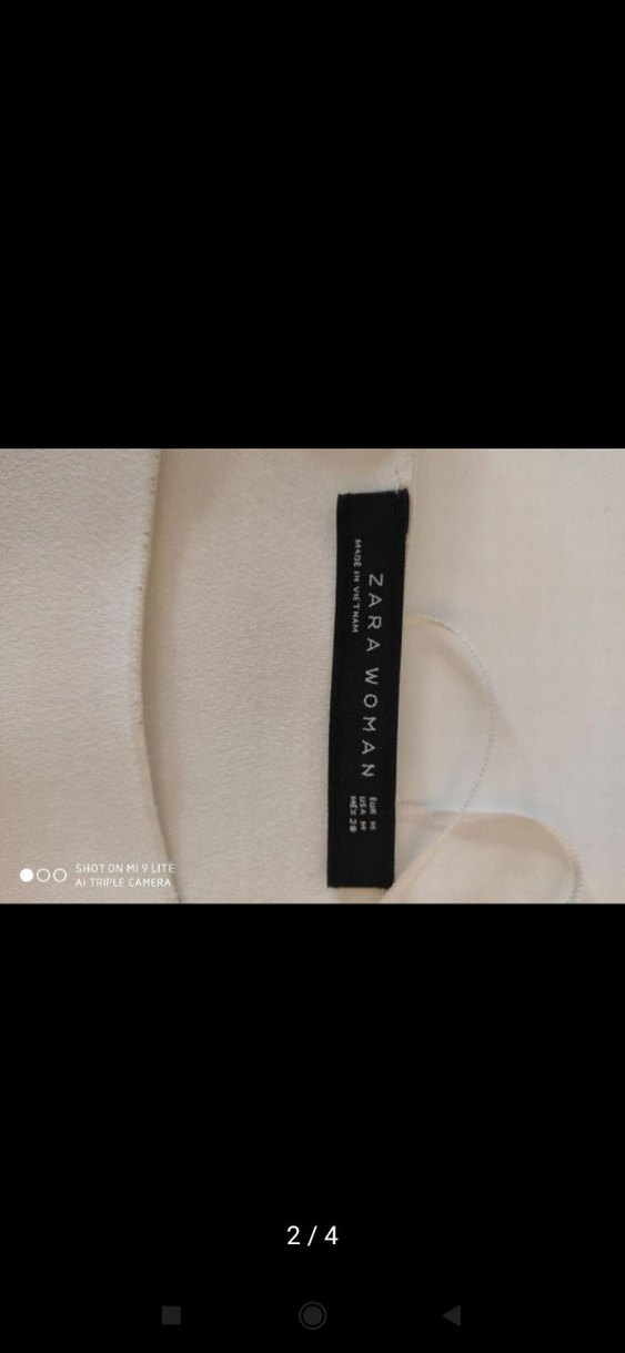 Zara Krem Kısa Kollu Elbise - Görsel 2