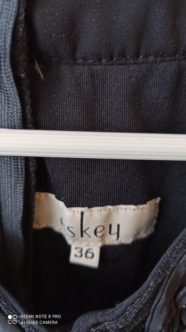 Siyah Uzun Kolless Drapeli Gotik Elbise - Görsel 3