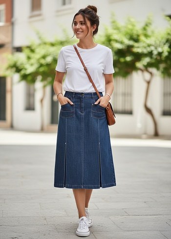 Jeans etek - Görsel 2