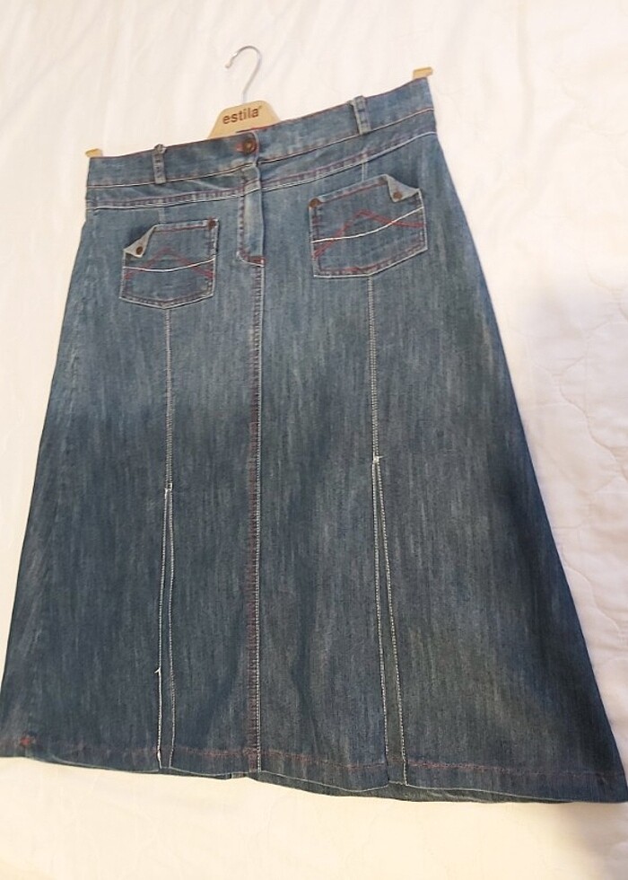 Jeans etek - Görsel 4
