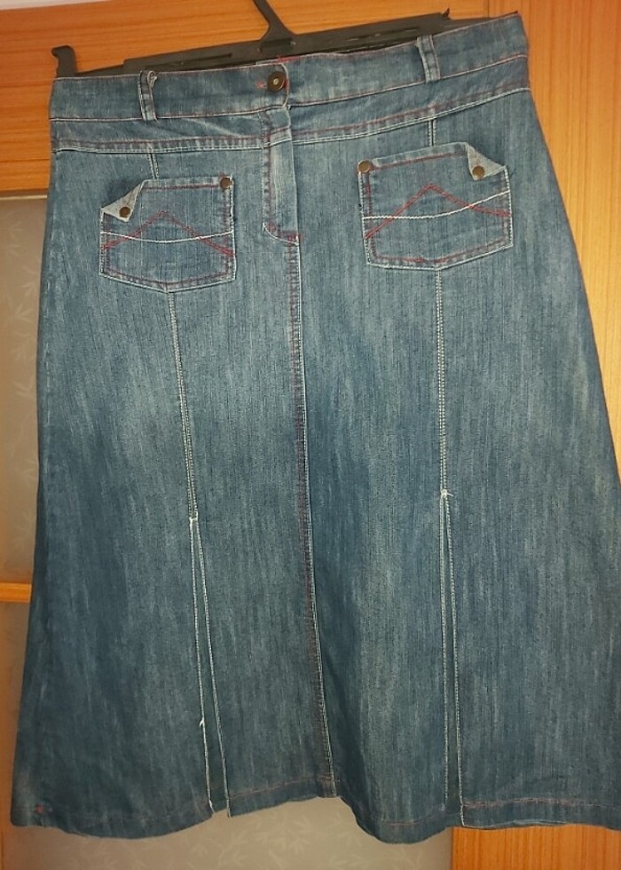 Jeans etek - Görsel 5