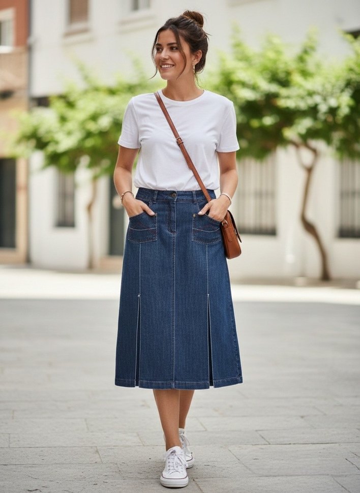 Jeans etek - Görsel 2