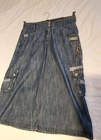 Jeans etek - Görsel 3