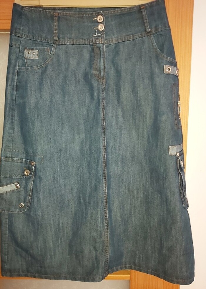 Jeans etek - Görsel 4