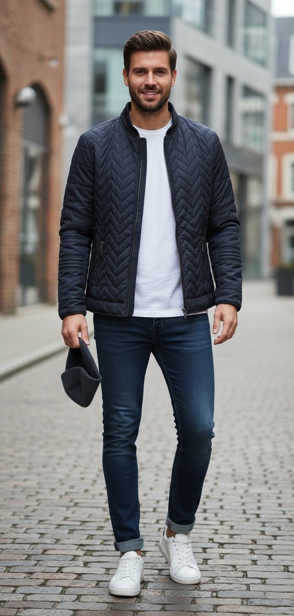 Gri Erkek Fermuarlı Streetwear Mont - Görsel 2