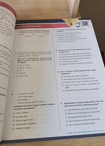  Beden Limit Yayınları 10. Sınıf Edebiyat Soru Bankası 