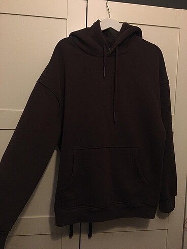 Diğer Kahverengi cepli kapşonlu sweatshirt ( oversize )