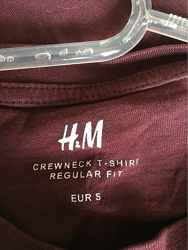 s Beden H&M bordo renkli tişört