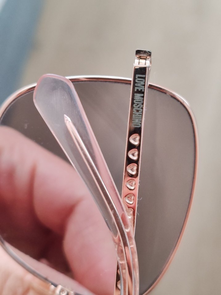 Love moschino Şeffaf Bej Retro Kadın Güneş Gözlüğü - Görsel 4