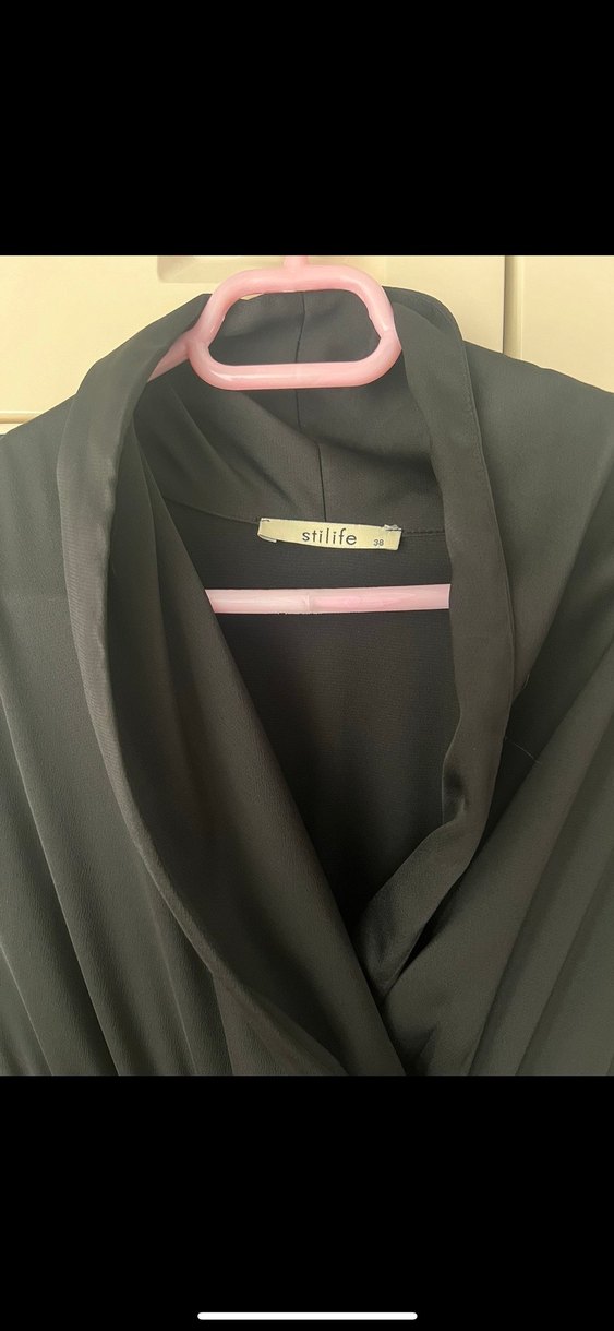 Siyah Uzun Kollu  Kadın Elbise - Görsel 3