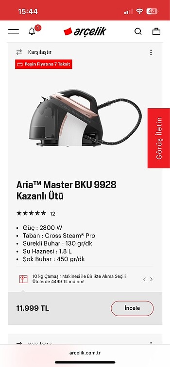 ARÇELİK KAZANLI ÜTÜ