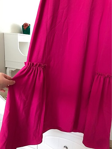 s Beden pembe Renk Pembe uzun kollu elbise
