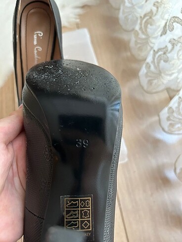 39 Beden Siyah pierre cardin topuklu ayakkabı