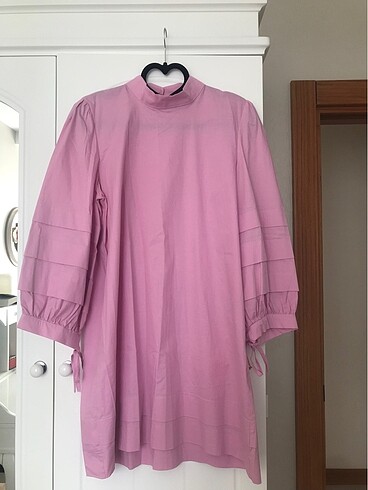 Pembe gömlek tunik