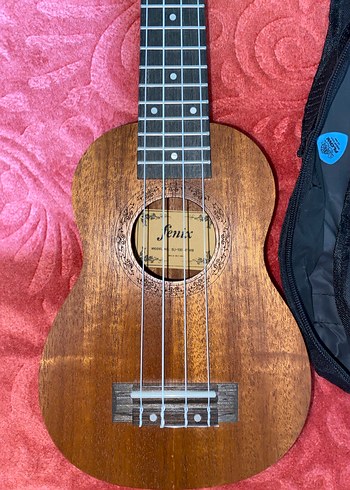 Koyu Kahverengi Ukulele ve Taşıma Çantası - Görsel 4