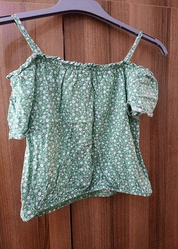 LC Waikiki Yeşil Çiçekli çocuk Bluz