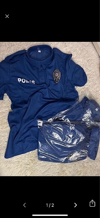 Polis tişört mavi
