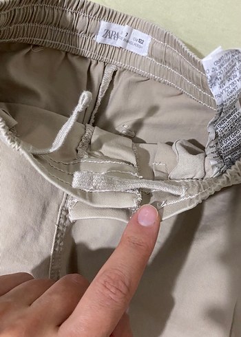 7 Yaş Beden beyaz Renk Zara Bej çocukRahat Pantolon