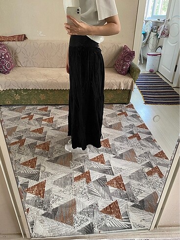 uzun Pinterest eteği siyah - Görsel 2