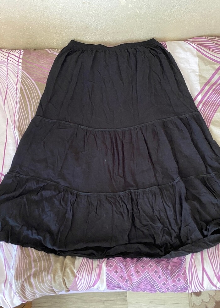 uzun Pinterest eteği siyah - Görsel 1