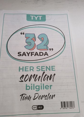 TYT Sınav Hazırlık Kitabı - 32 Sayfada Tüm Dersler